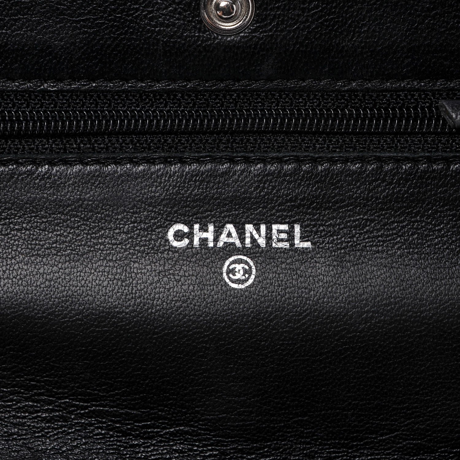 Chanel Lambskin Quilted Wallet On Chain WOC Black 5 of 9