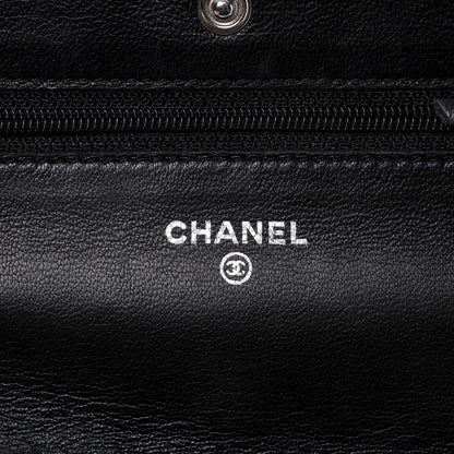 Chanel Lambskin Quilted Wallet On Chain WOC Black 5 of 9