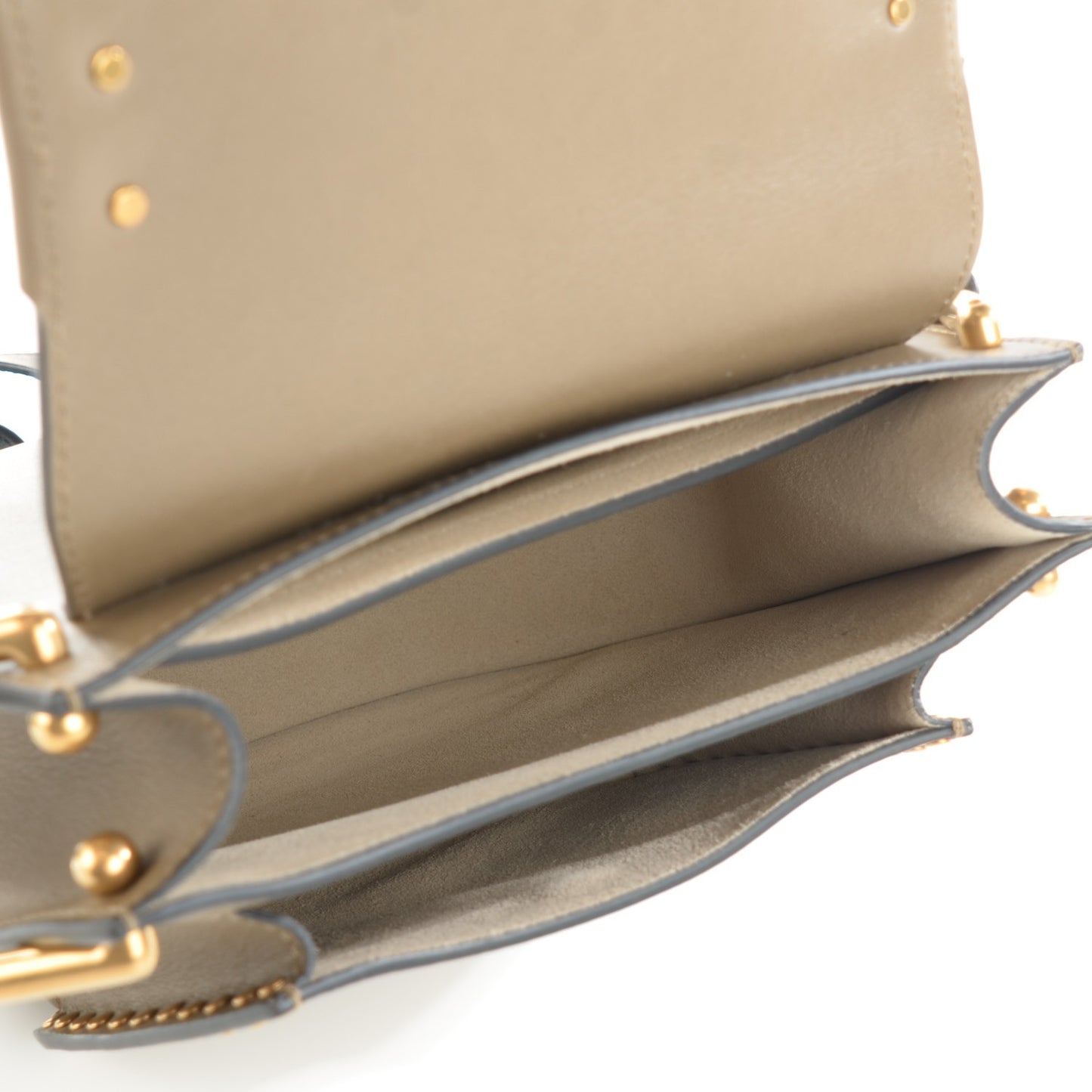 Calfskin Small Hudson Shoulder Bag Merino Grey