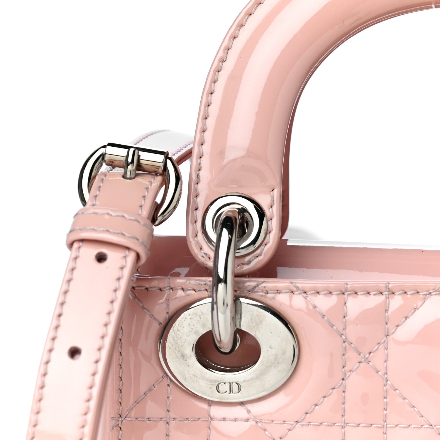 Christian Dior Patent Cannage Mini Lady Dior Light Pink 16 of 22