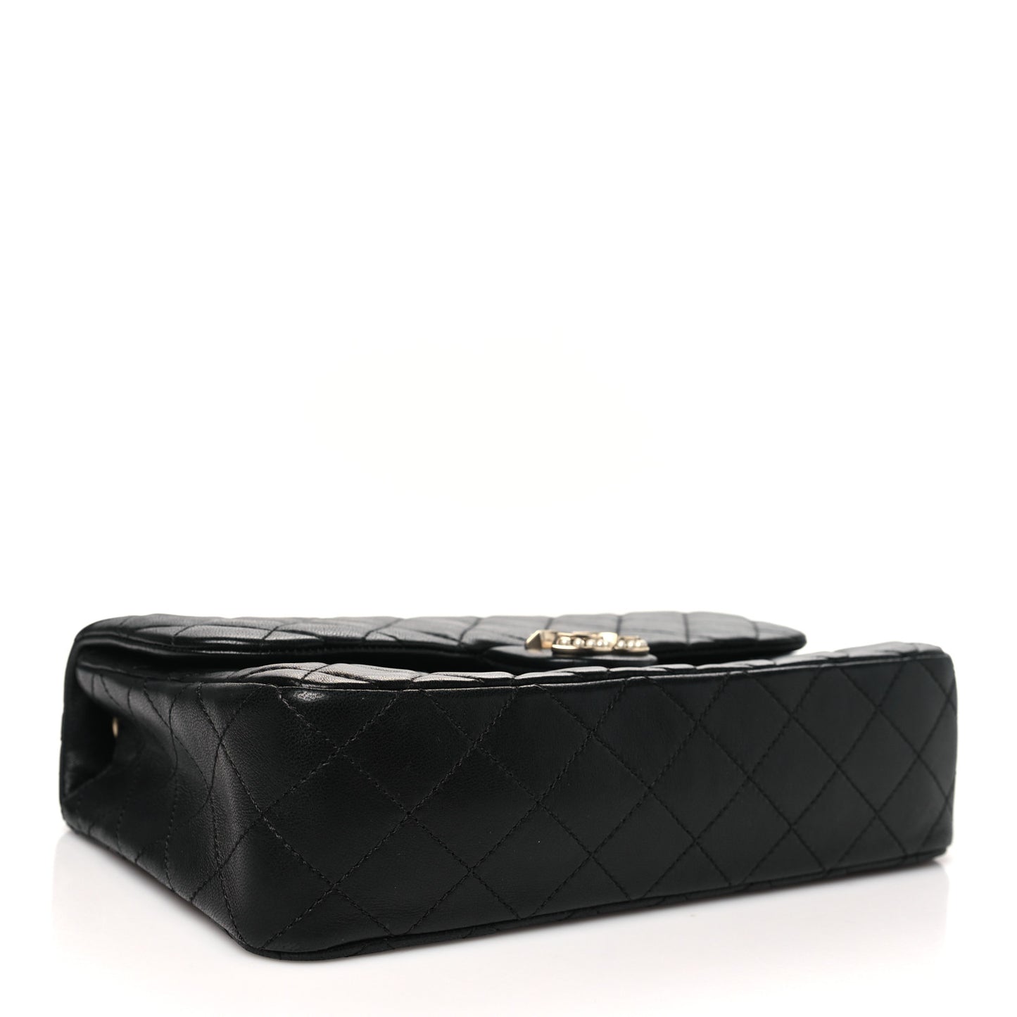 Lambskin Quilted Medium Westminster Pearl Flap Black