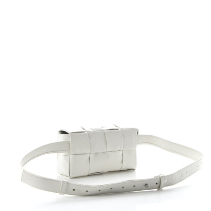 Bottega Veneta Paper Calfskin Intrecciato Cassette Belt Bag White 3 of 9