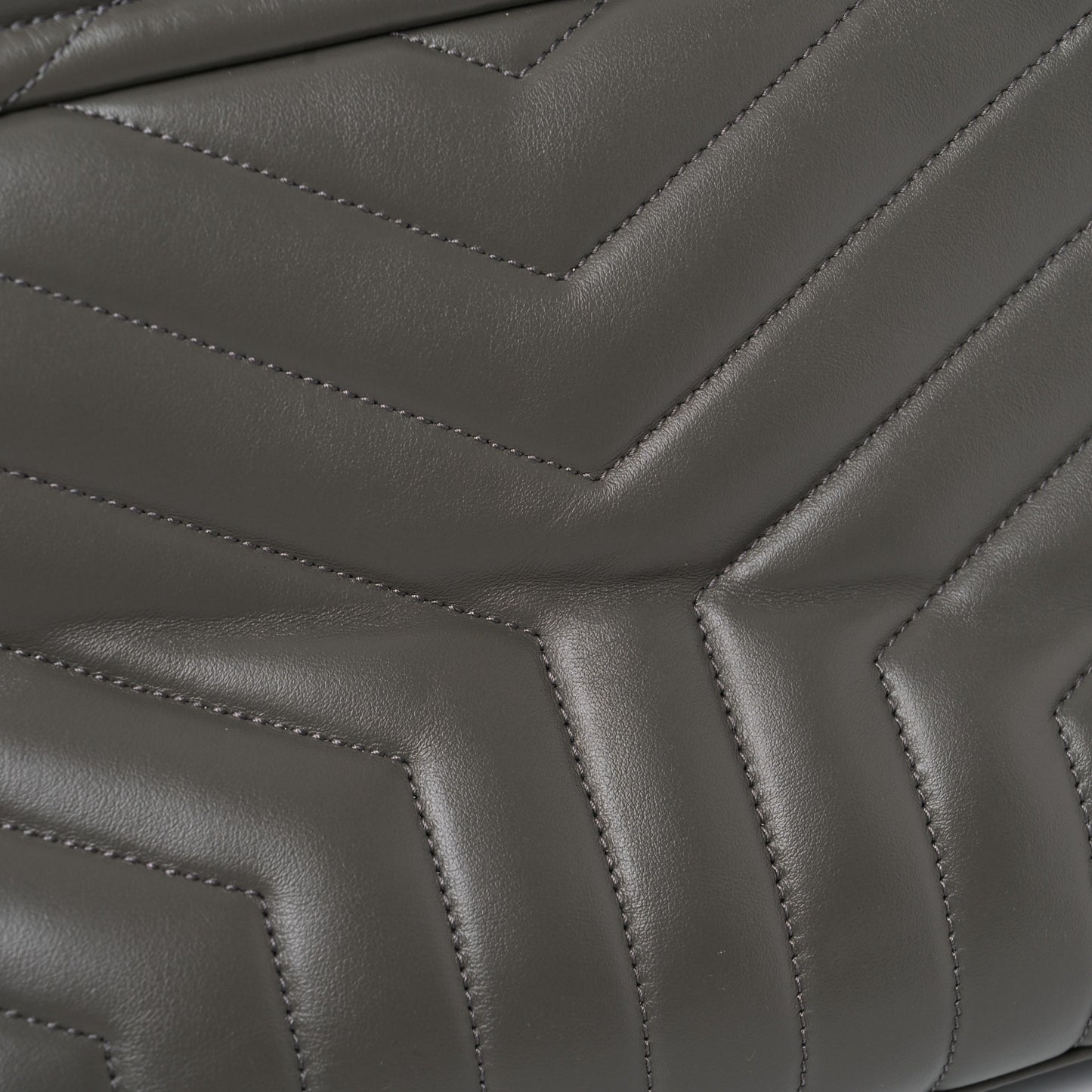 Calfskin Y Quilted Monogram Medium Loulou Chain Satchel Asphalt