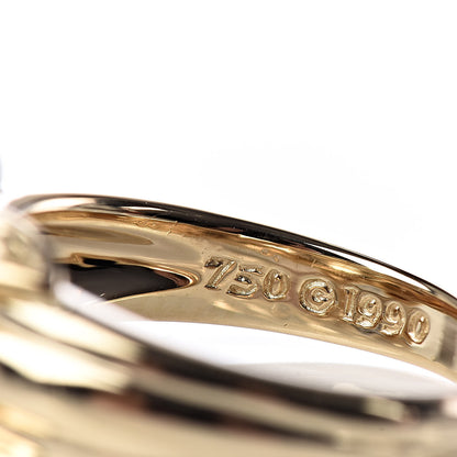 Tiffany 18K Yellow Gold Diamond Signature X Ring 53 6.25 6 of 6