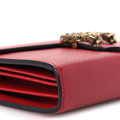 Gucci Calfskin Mini Dionysus Chain Wallet Hibiscus Red 9 of 10