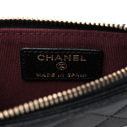 Chanel Caviar Quilted Flap Zip Card Holder Black 6 of 8
