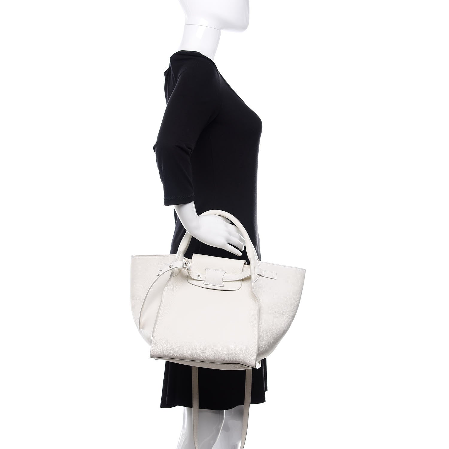 Celine Supple Grained Calfskin Small Big Bag White 3 of 11