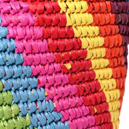 Valentino Garavani Raffia Calfskin Rockstud Summer Tote Multicolor 10 of 10