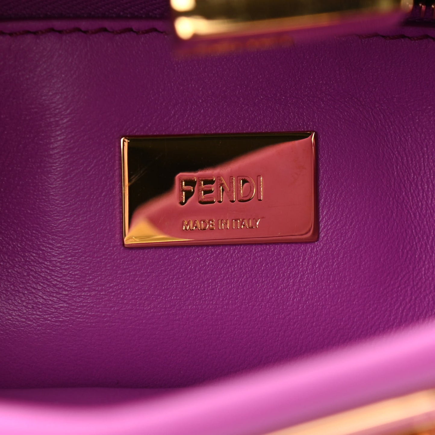 Vitello Seta Nappa Plexiglass Bi-Color Mini Peekaboo Iconic Satchel Bouganville Sand