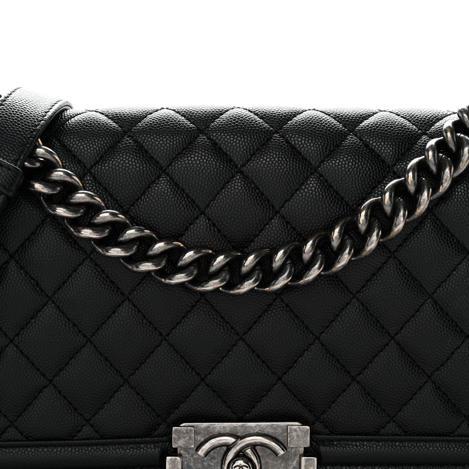Chanel Caviar Quilted Medium Boy Flap Black 8 of 12