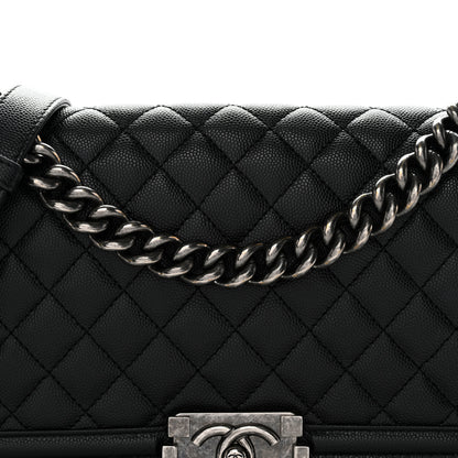 Chanel Caviar Quilted Medium Boy Flap Black 8 of 12