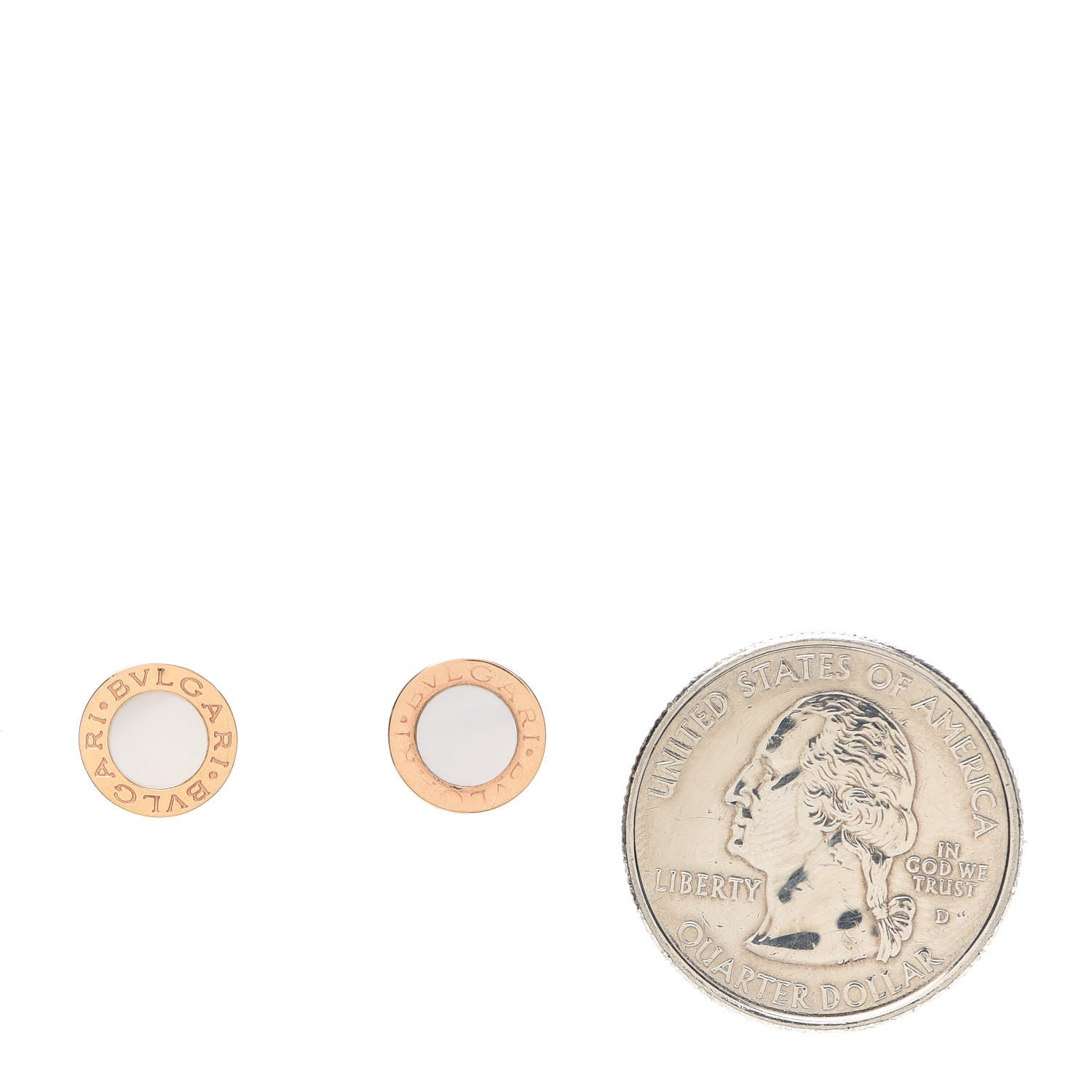 Bulgari 18K Rose Gold Mother of Pearl BVLGARI BVLGARI Stud Earrings 2 of 6