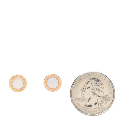 Bulgari 18K Rose Gold Mother of Pearl BVLGARI BVLGARI Stud Earrings 2 of 6