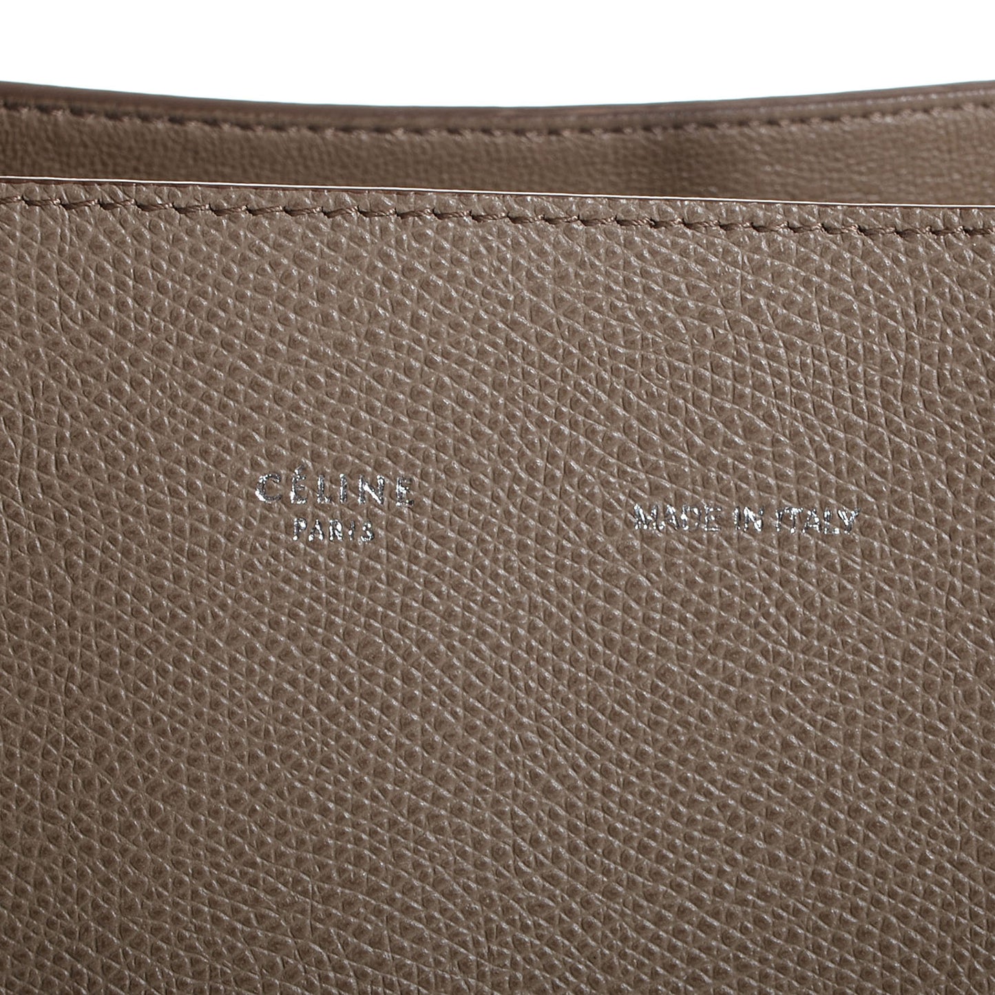 Grained Calfskin Small Horizontal Cabas Phantom Taupe
