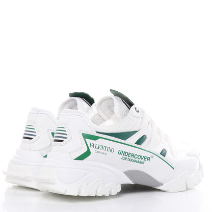 Valentino Garavani X UNDERCOVER Calfskin Mens Climbers Sneakers 40 White Smeraldo 4 of 9