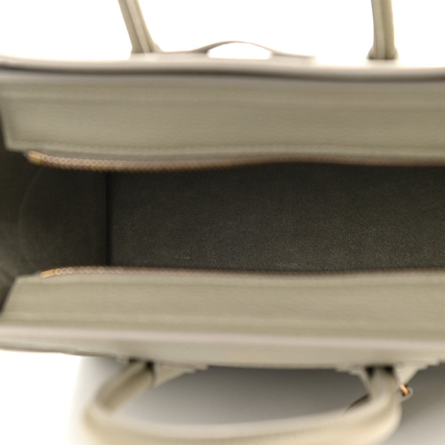 Drummed Calfskin Nano Luggage Army Green