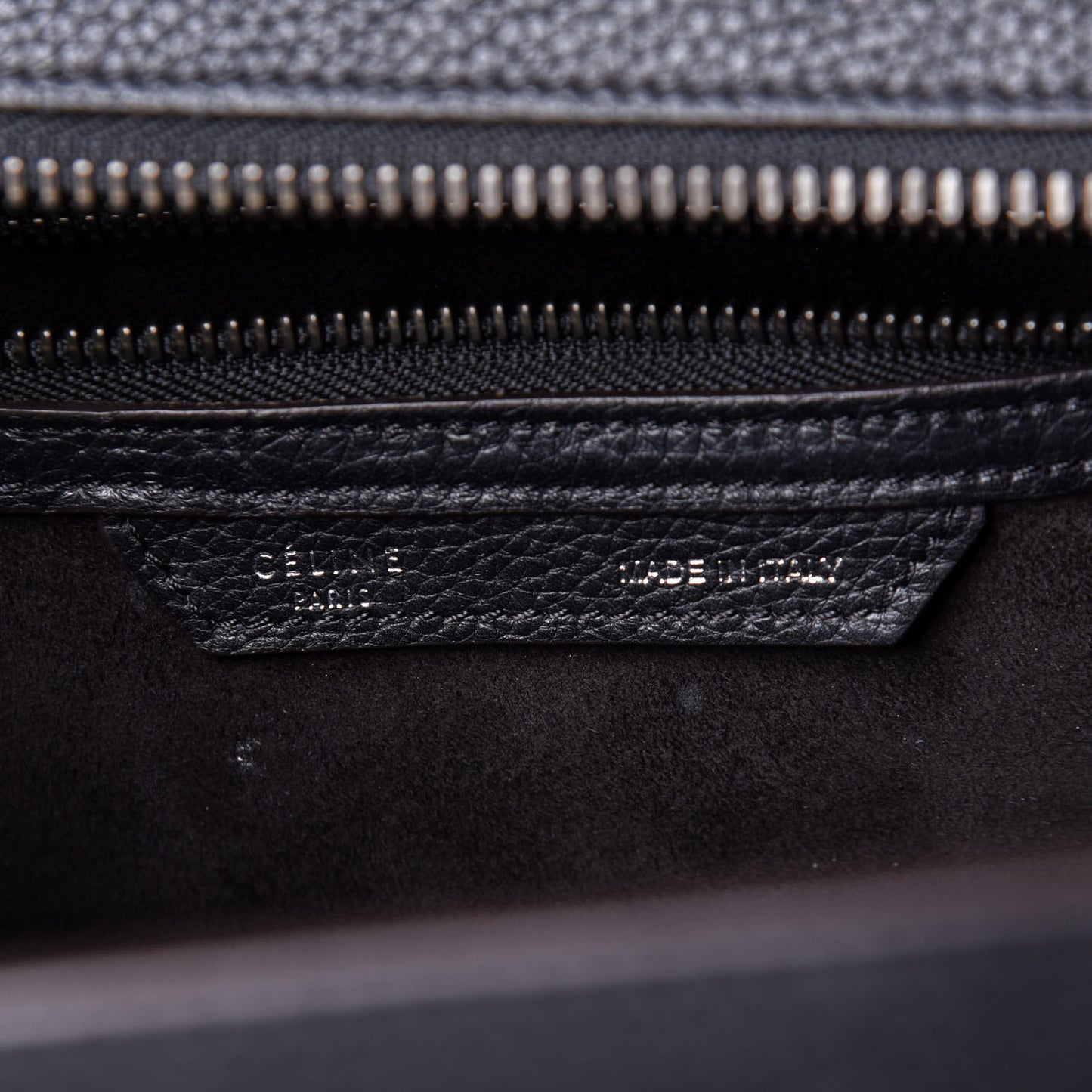 Drummed Calfskin Micro Luggage Black