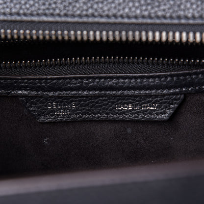 Celine Drummed Calfskin Micro Luggage Black 6 of 10