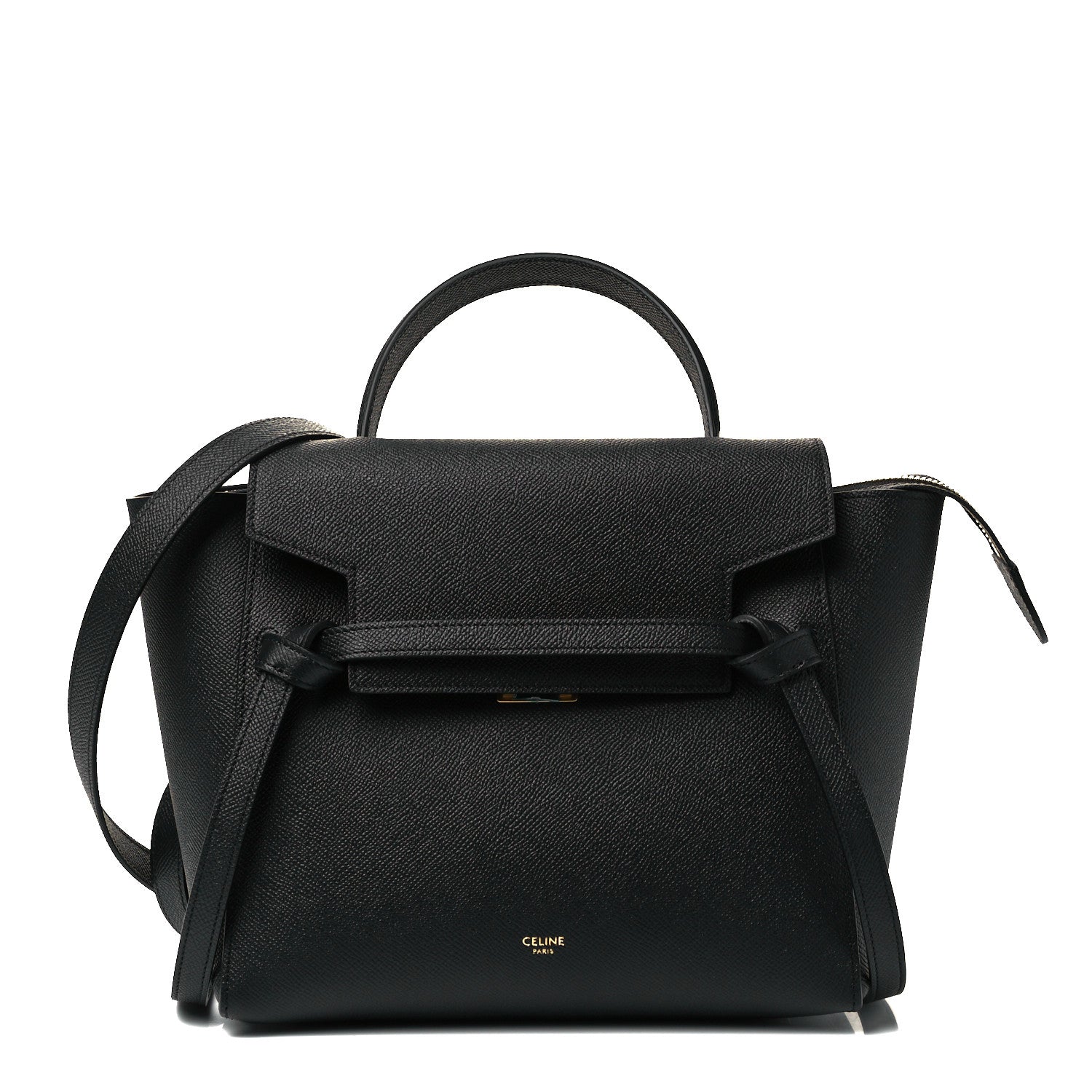 Celine Grained Calfskin Micro Belt Bag Black 1 of 8
