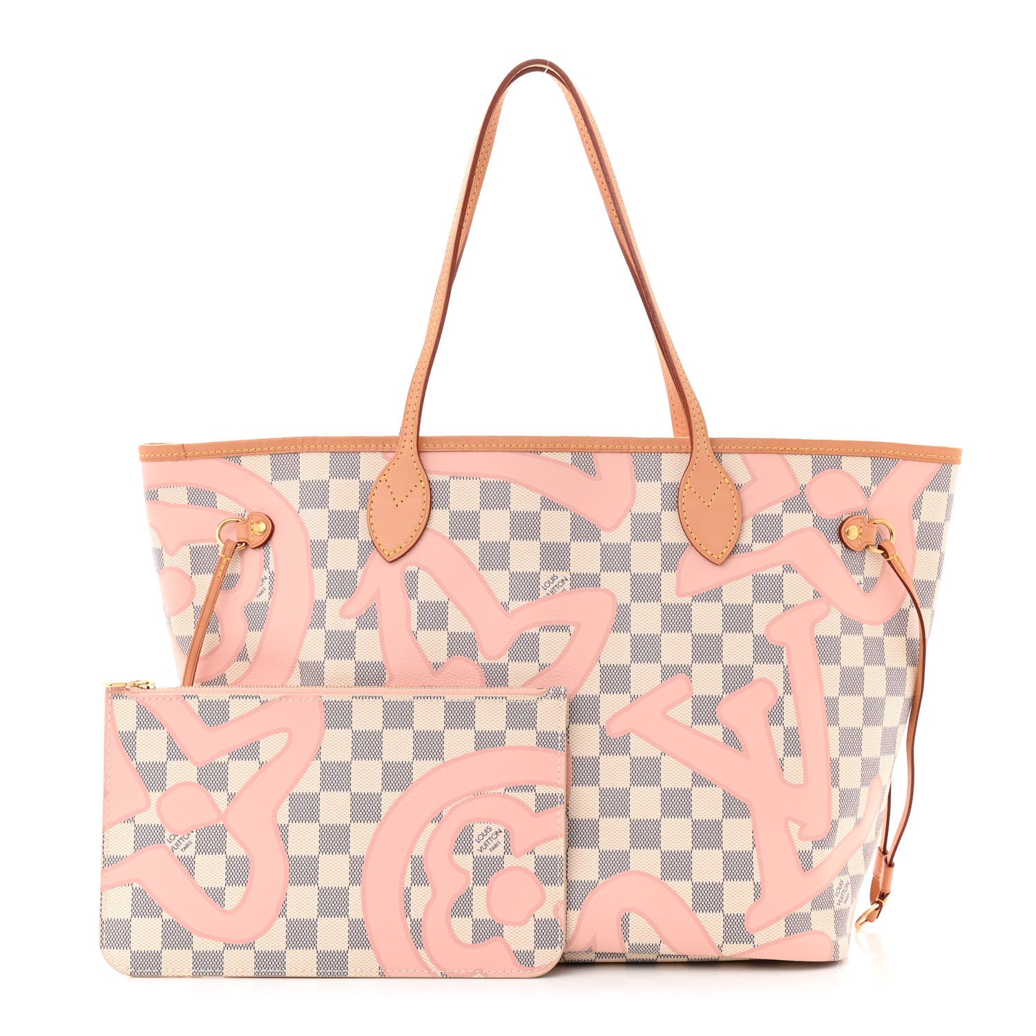 Louis Vuitton Damier Azur Tahitienne Neverfull MM 2 of 9