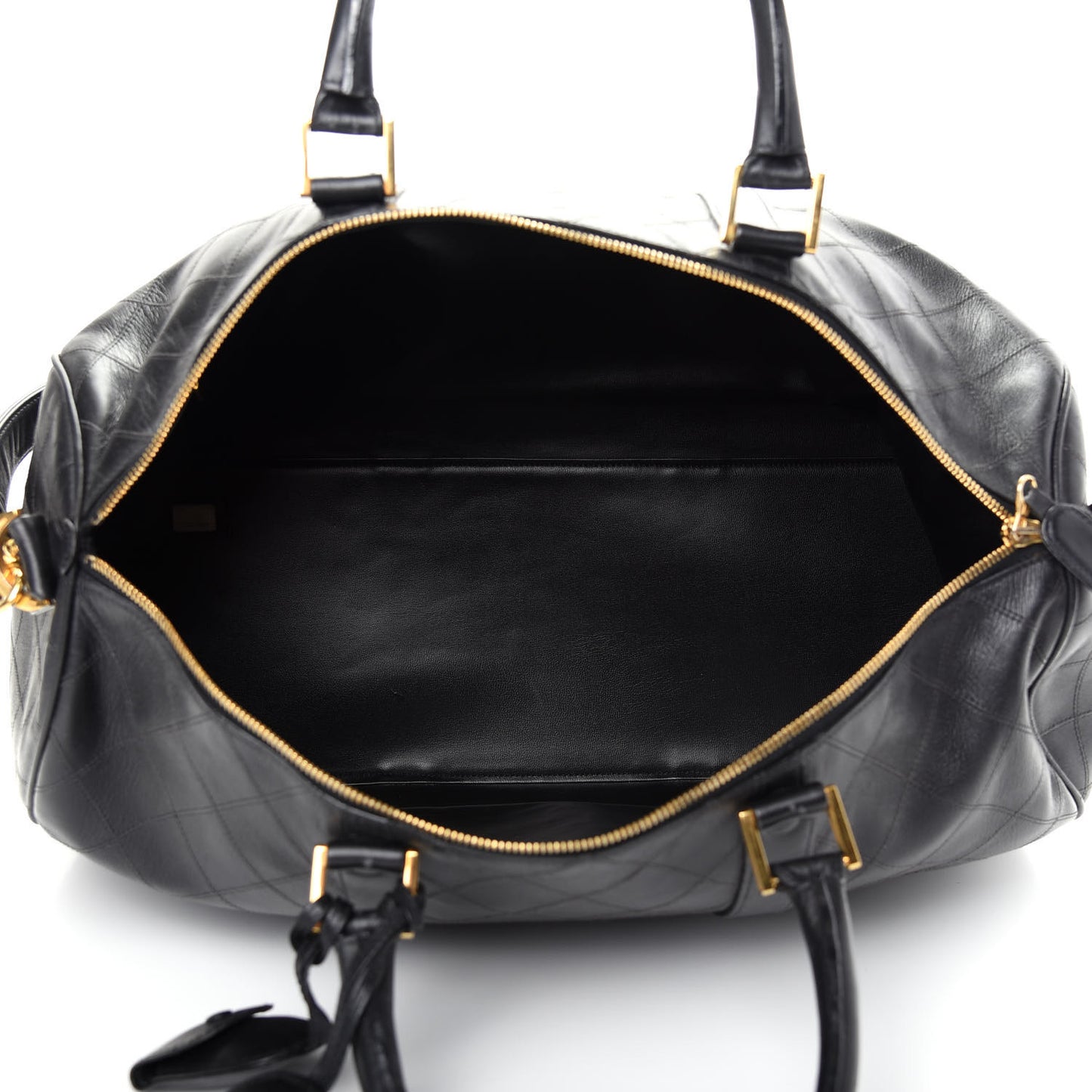 Calfskin Stitched CC Boston Black