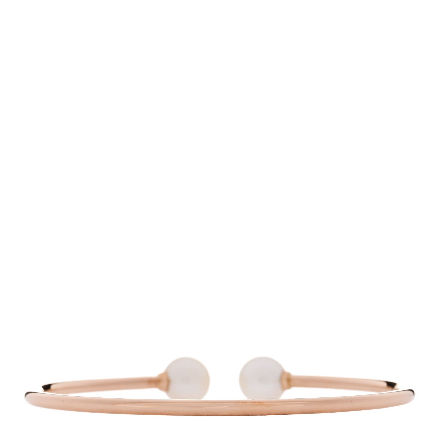 Tiffany 18K Rose Gold Pearl 8mm HardWear Ball Wire Bracelet 2 of 3