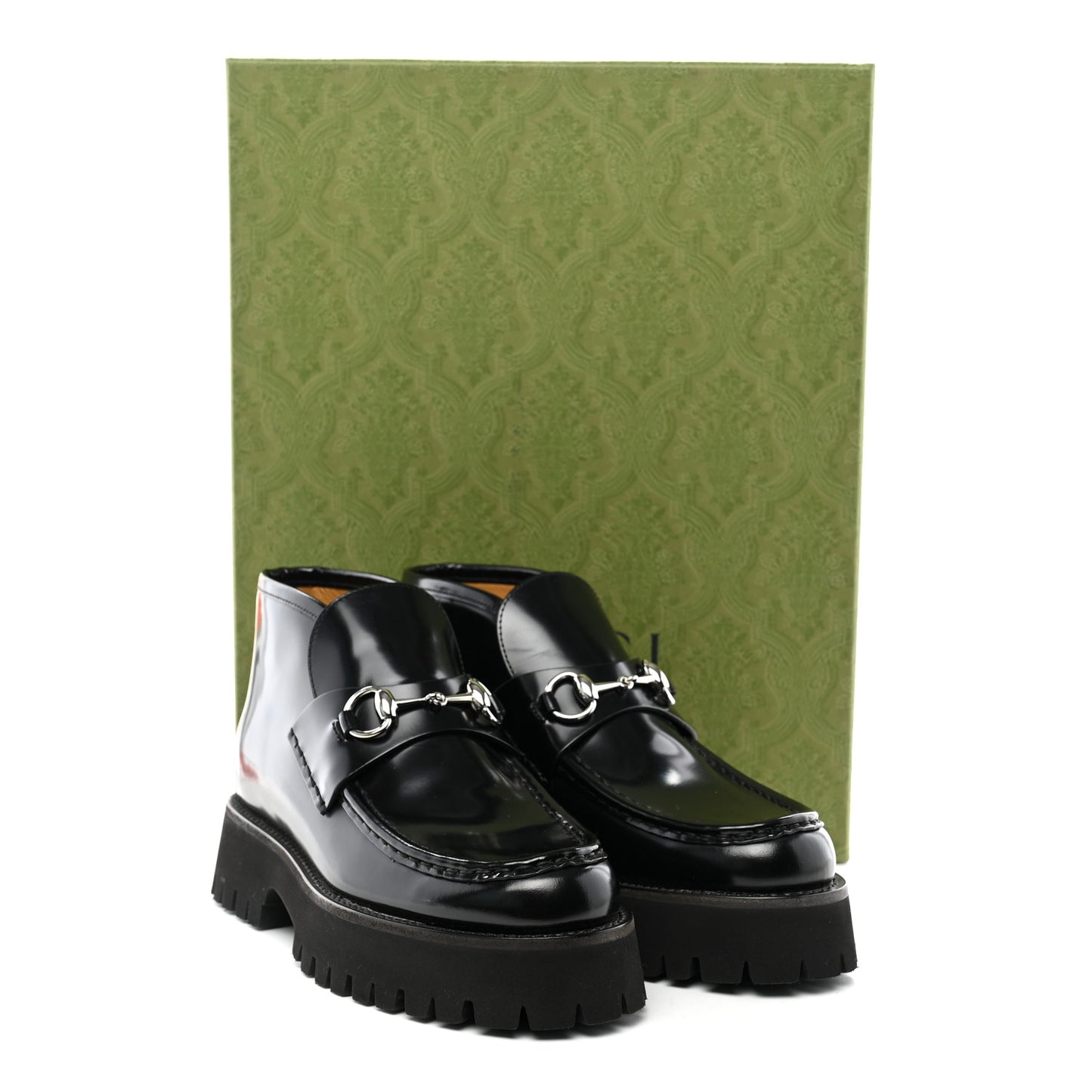 Cordovan Lux Womens Horsebit Platform Ankle Boots 38.5 Black