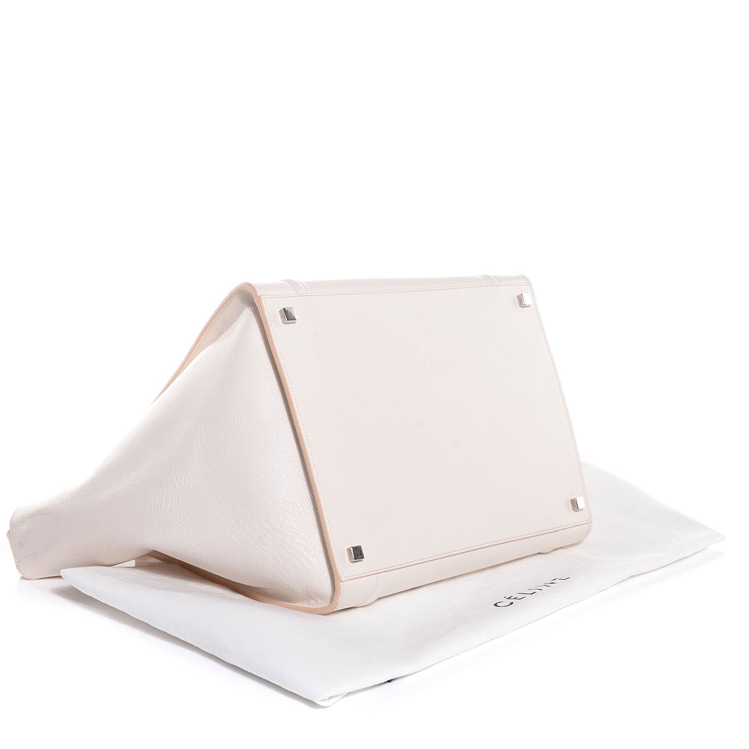 Celine Grained Calfskin Medium Phantom Luggage Cream 4 of 9
