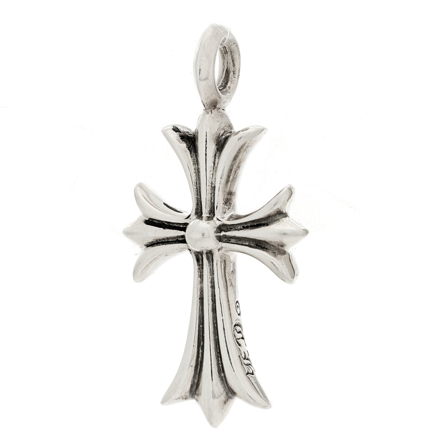 Chrome Hearts Sterling Silver Diamond CH Cross Pendant 3 of 5