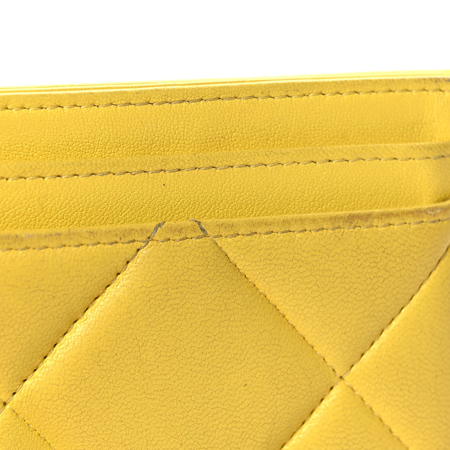Chanel Lambskin Quilted Chanel 19 Card Holder Yellow 10 of 10