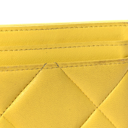 Chanel Lambskin Quilted Chanel 19 Card Holder Yellow 10 of 10