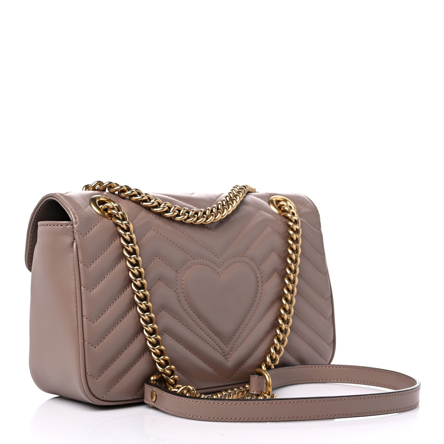 Calfskin Matelasse Small GG Marmont Shoulder Bag Porcelain Rose
