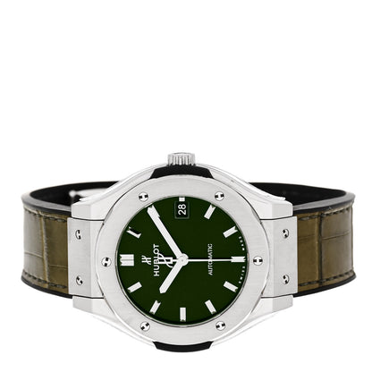 Hublot Titanium Alligator 38mm Classic Fusion Automatic Watch Green 565.NX.8970.LR 2 of 5