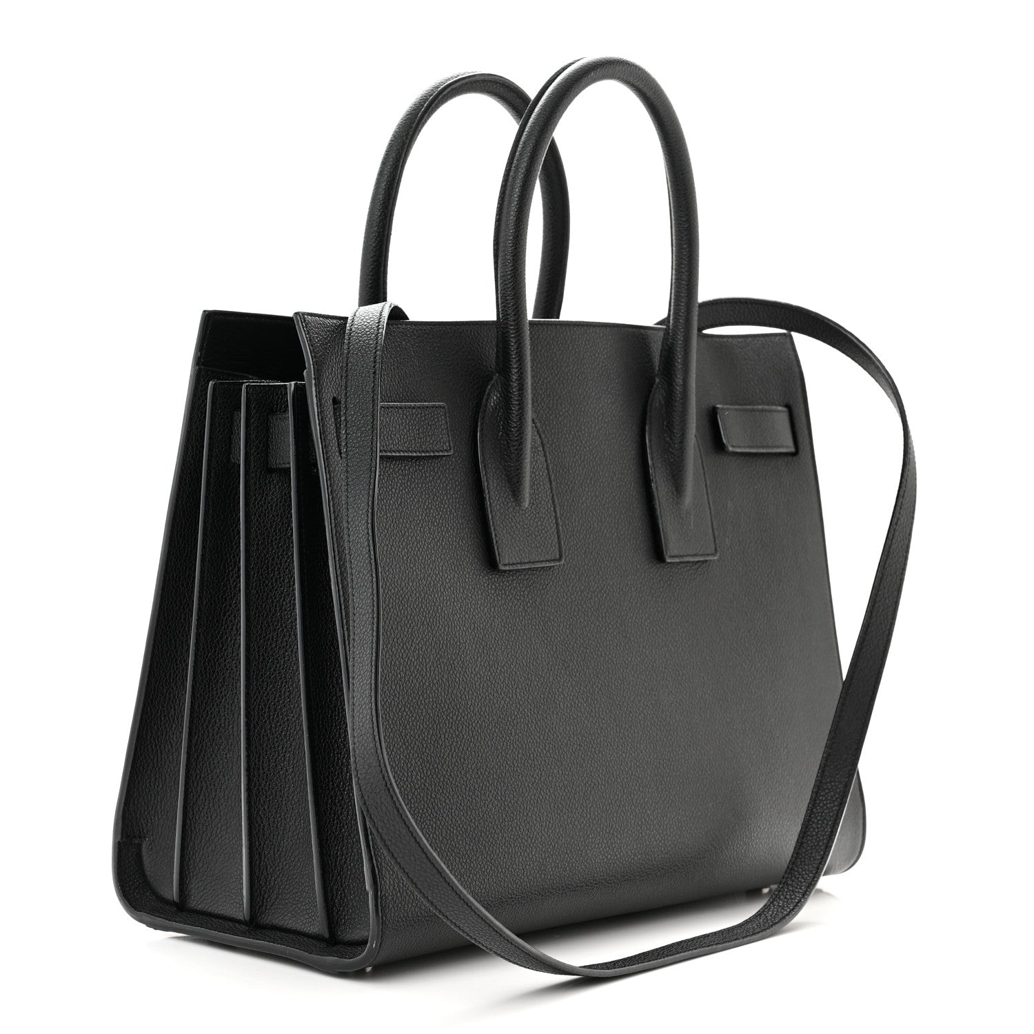Saint Laurent Grained Calfskin Small Sac De Jour Black 4 of 13