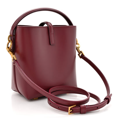 Saint Laurent Shiny Calfskin Le 37 Mini Bucket Bag Rouge Merlot 3 of 10