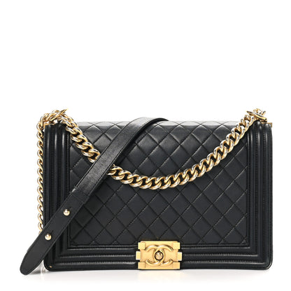 Chanel Lambskin Quilted New Medium Boy Flap Black 1 of 13