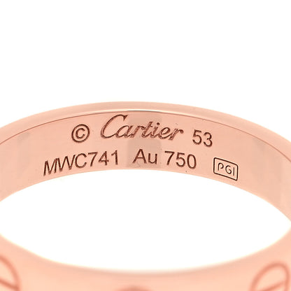Cartier 18K Pink Gold 3.5mm LOVE Wedding Band Ring 53 6.25 4 of 5