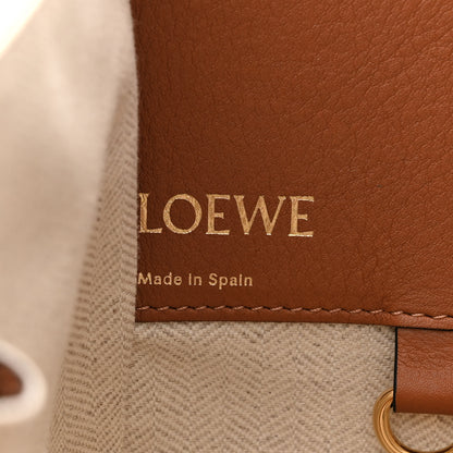 Loewe Calfskin Canvas Anagram Small Hammock Shoulder Bag Ecru Tan 6 of 11