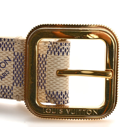 Louis Vuitton Damier Azur 30mm Tresor 95 38 Belt 9 of 10