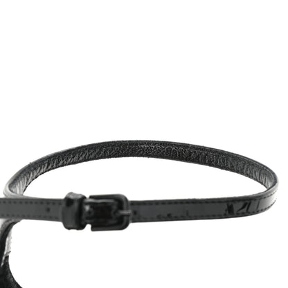 Saint Laurent Calfskin Cassandra 100 Ankle Strap Sandals 38.5 Black 9 of 13