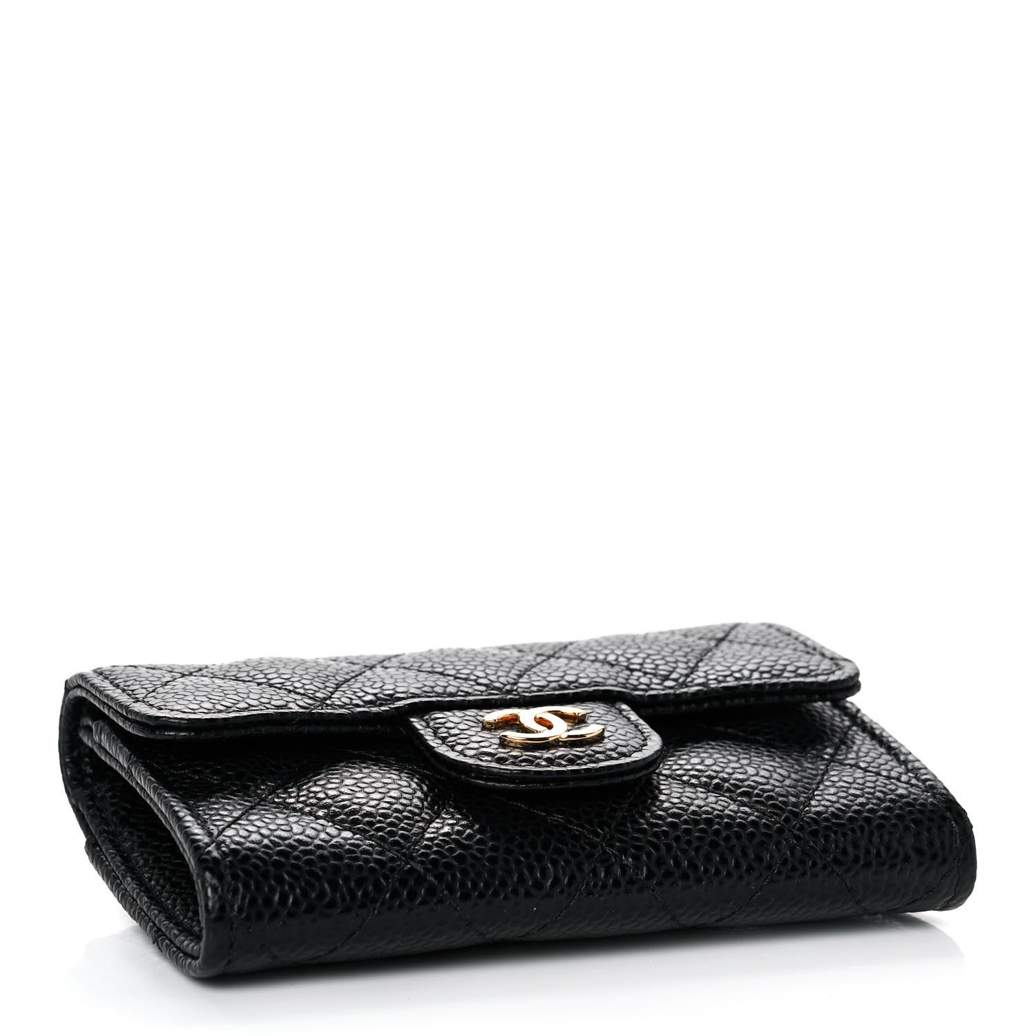 Chanel Caviar Quilted Flap Card Holder Wallet Black 7 of 16