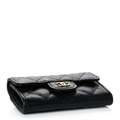 Chanel Caviar Quilted Flap Card Holder Wallet Black 7 of 16