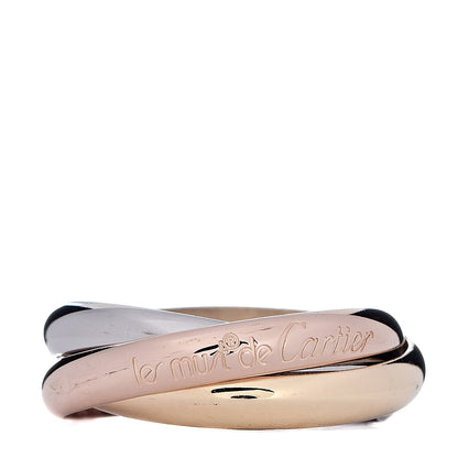 Cartier 18K Pink Yellow White Gold Classic Les Must De Trinity Ring 59 8.75 1 of 4