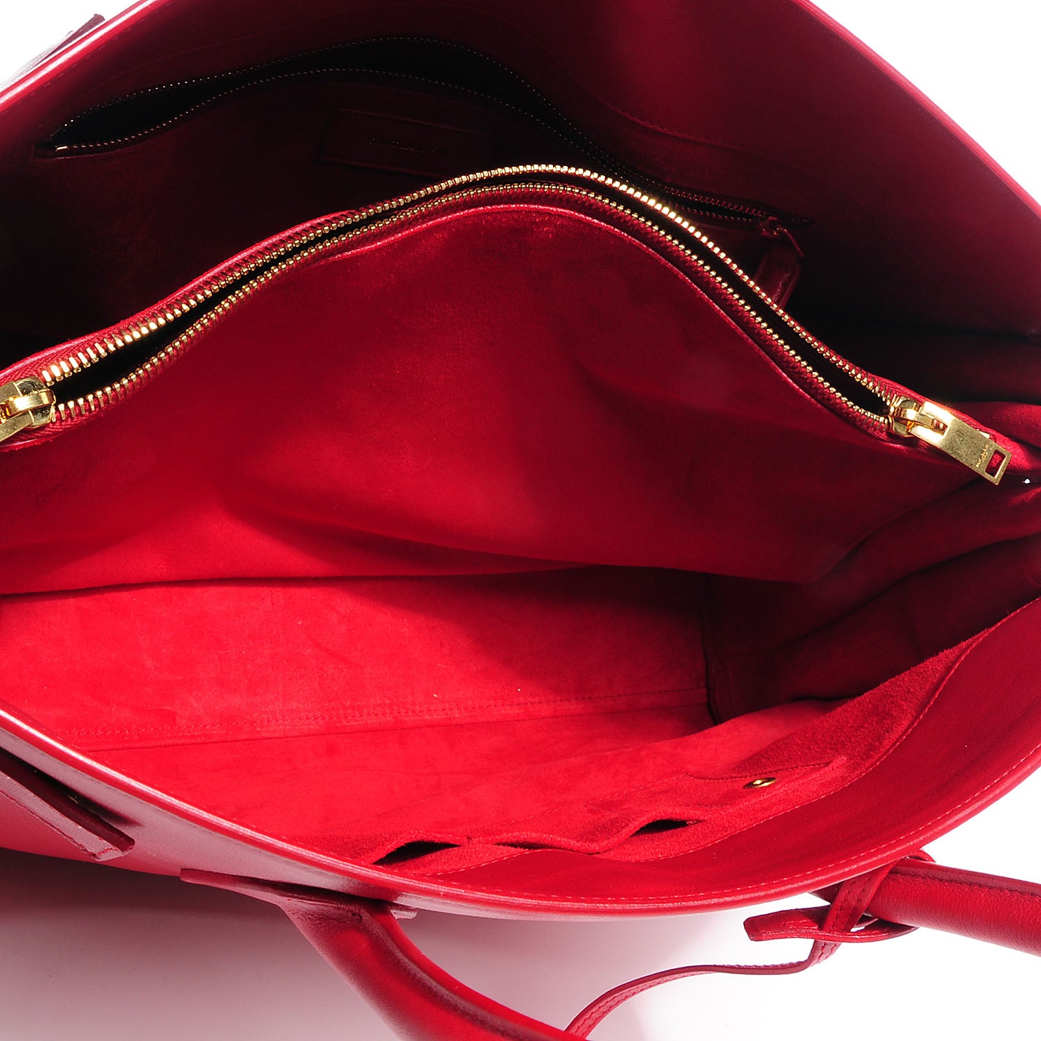 Saint Laurent Smooth Grained Calfskin Large Sac de Jour Carryall Rouge Orient 6 of 8