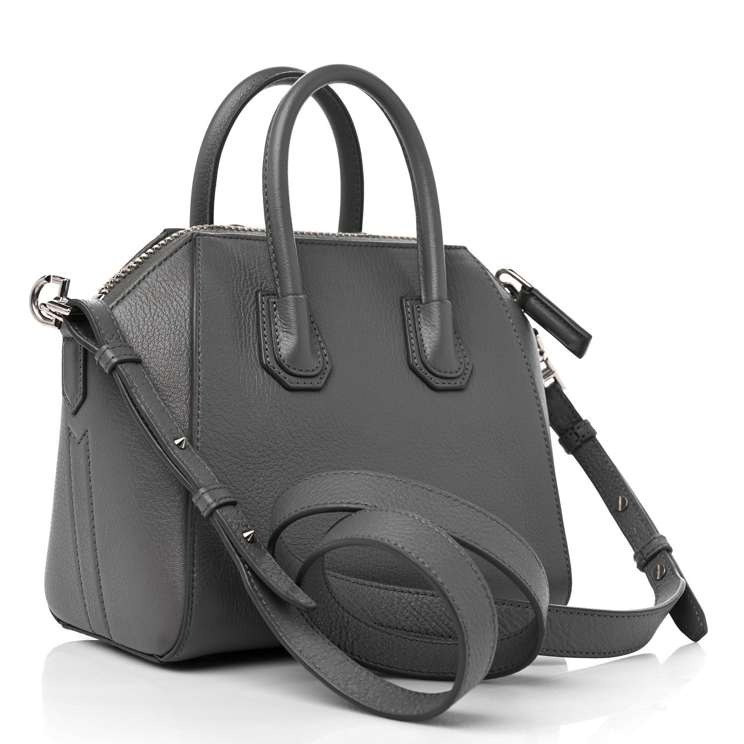 Givenchy Sugar Goatskin Mini Antigona Pearl Grey 3 of 14