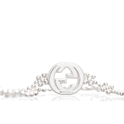 Gucci Sterling Silver Interlocking GG Beaded Flower Bracelet 4 of 4