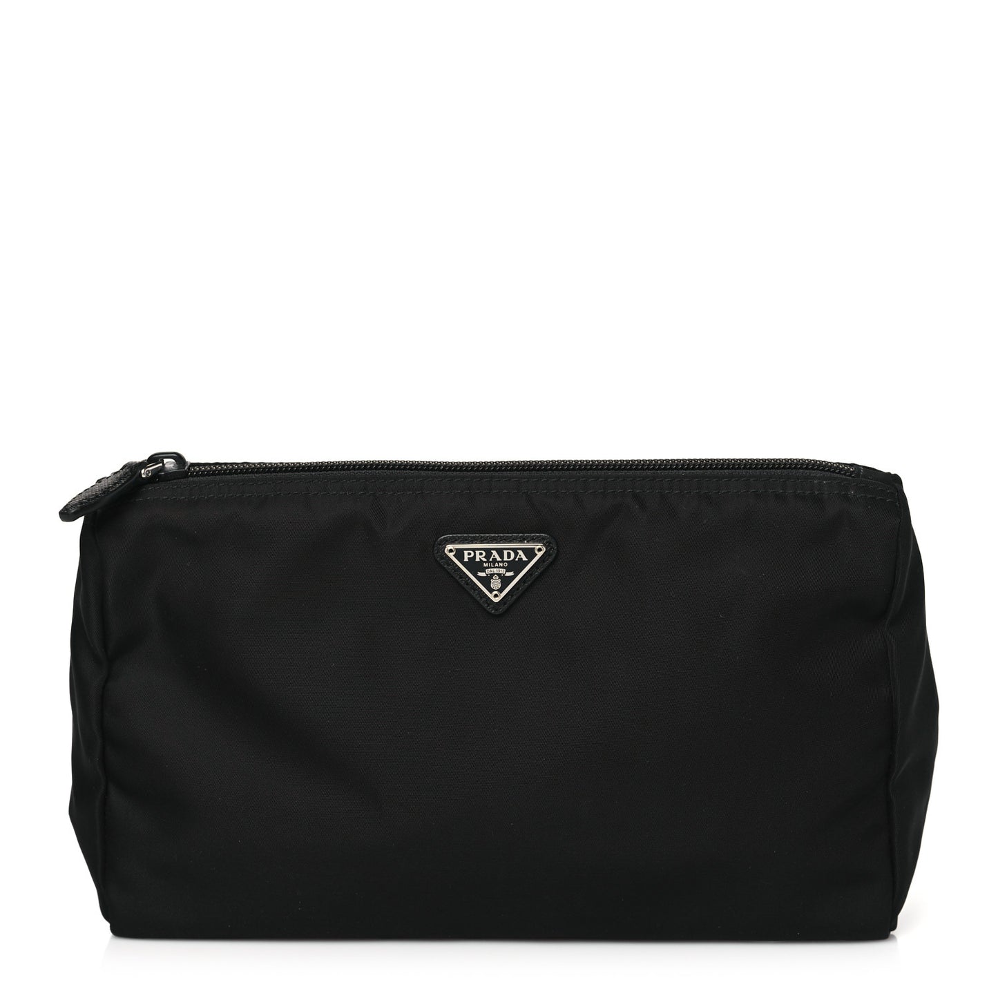 Nylon Tessuto Cosmetic Pouch Black