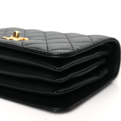 Chanel Caviar Quilted Mini Top Handle Flap Black 10 of 11