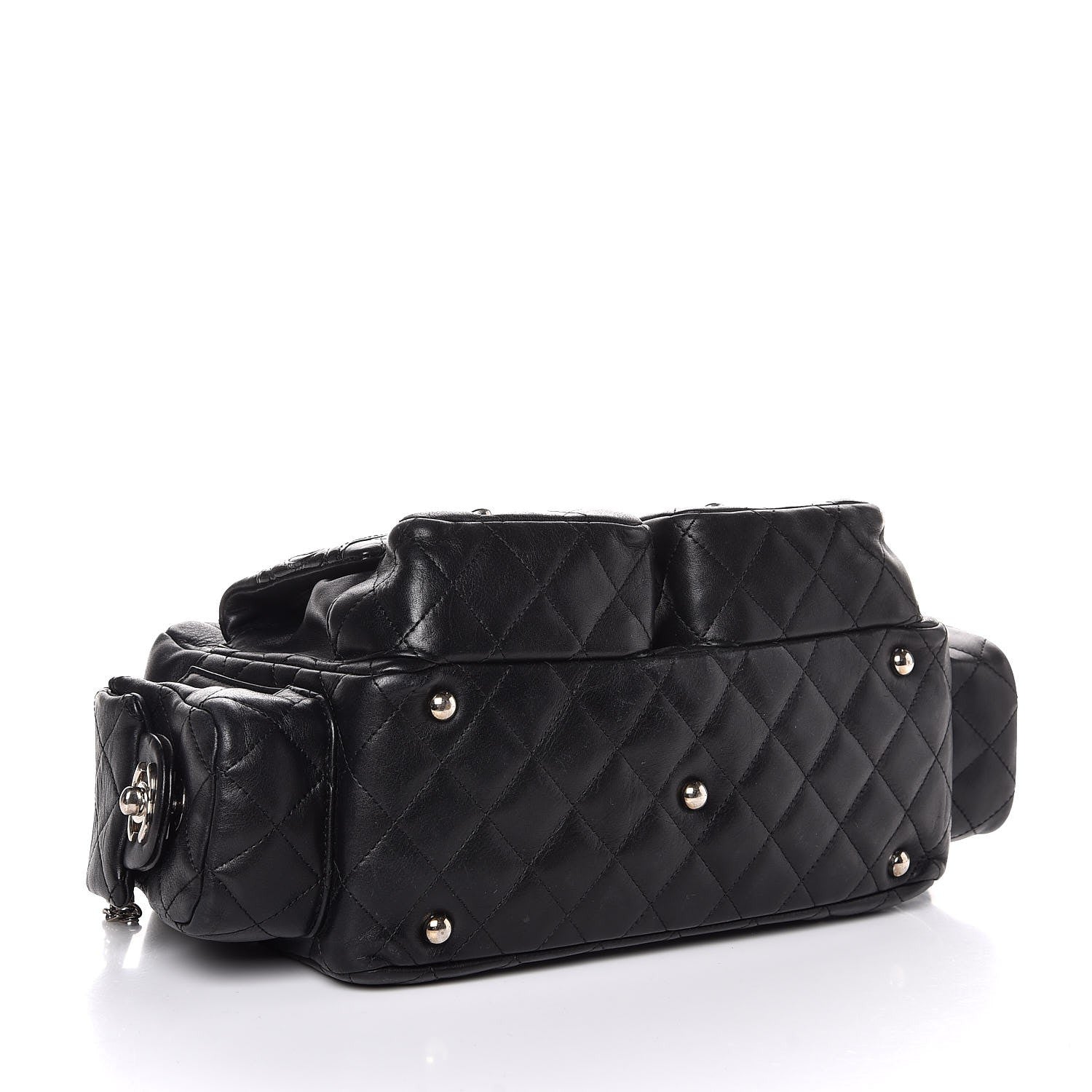 Chanel Calfskin Quilted Small Cambon Multipocket Reporter Black 4 of 10