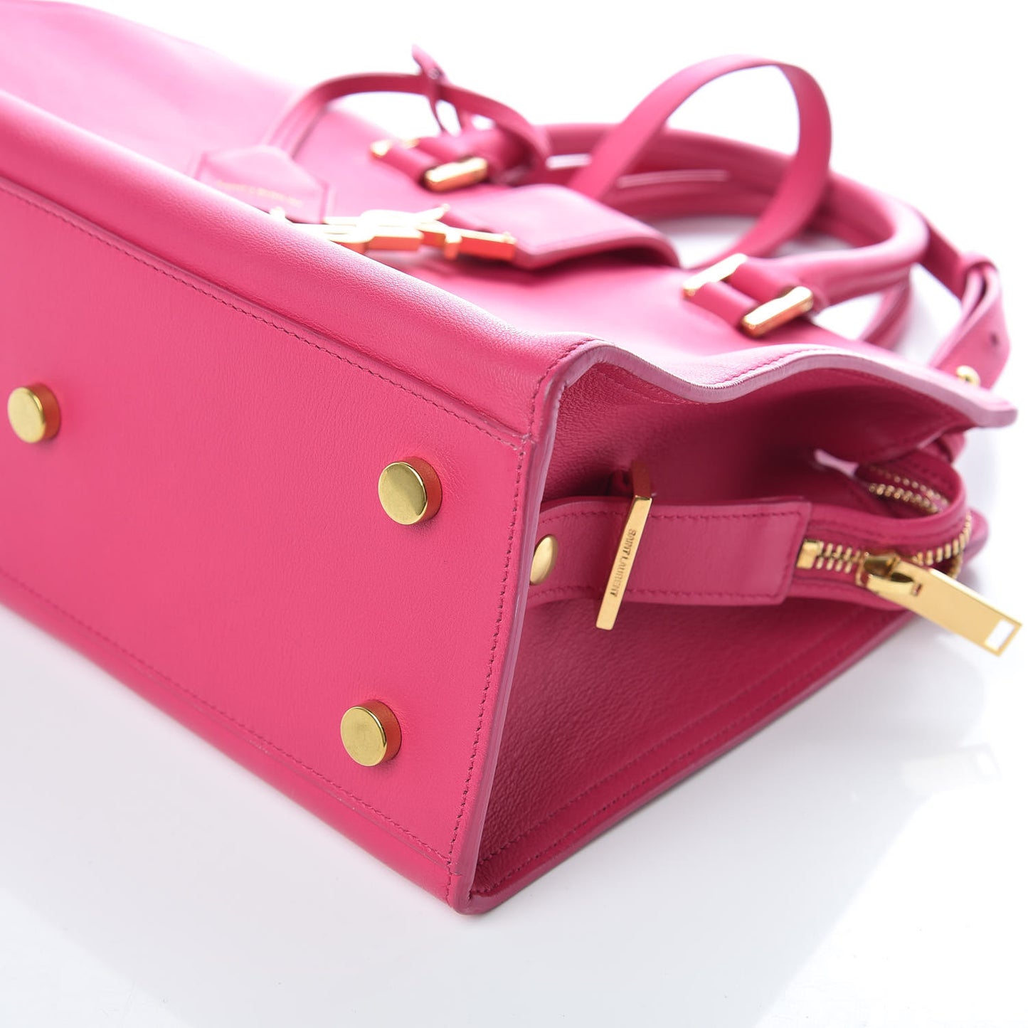 Calfskin Monogram Baby Cabas Fuchsia